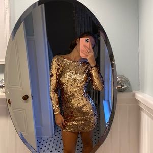 Gold Sequin Dress